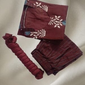 Wine Kurti Set